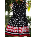 All Over Printed Frock With Contrast Color Piping Border (KR1180) All Over Printed Frock With Contrast Color Piping Border (KR1180)
